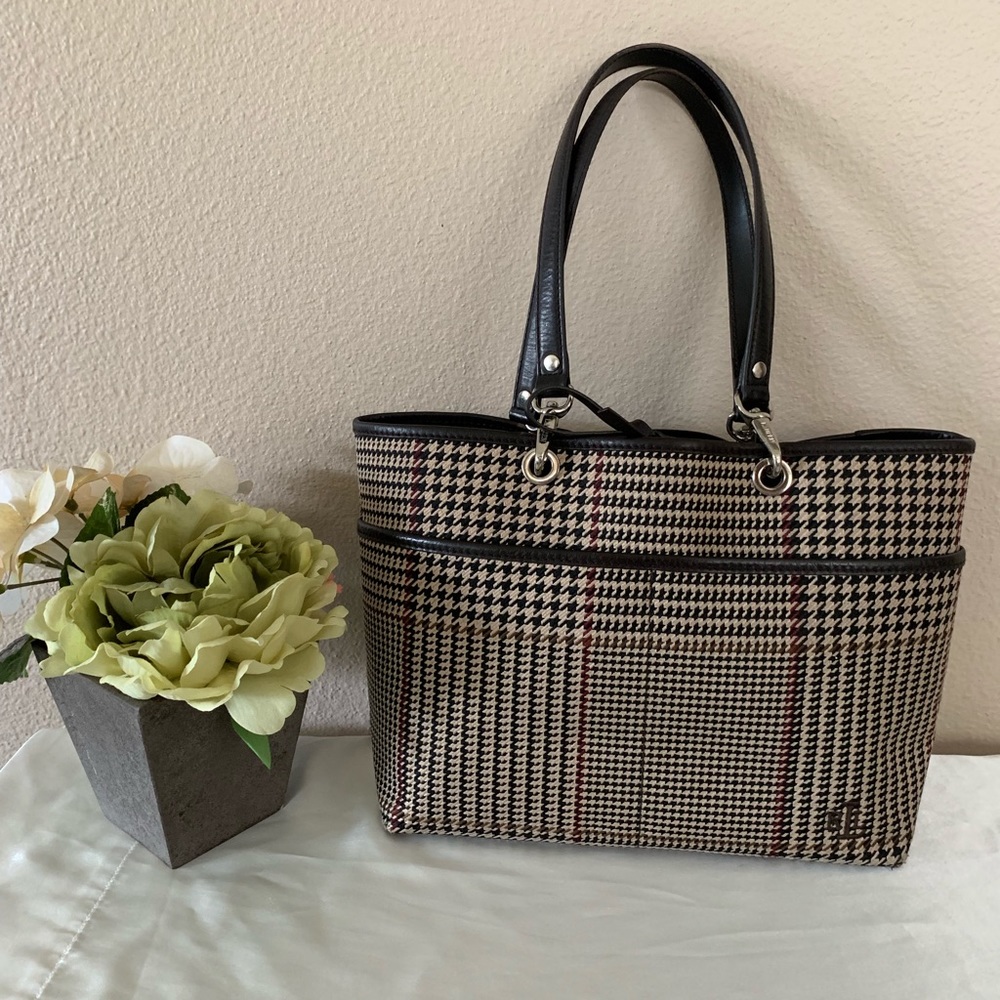 VINTAGE RALPH LAUREN Womens Open Top Fabric tote